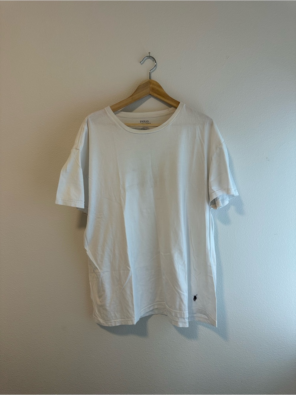 Polo Ralph Lauren 100% cotton Plain White Men's Crew Neck T-Shirt